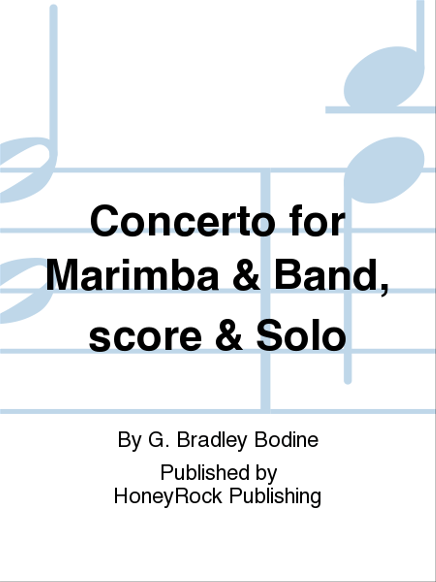 Concerto for Marimba & Band, score & Solo Marimba scores gallery preview page 1
