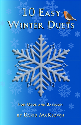 Book cover for 10 Easy Winter Duets for Oboe and Bassoon