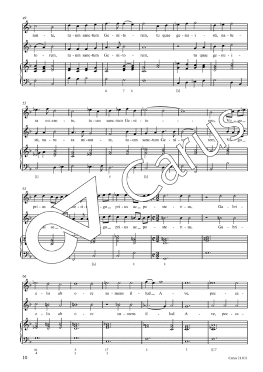 Quatre Antiennes a la Vierge pour deux dessus Soprano Voice scores gallery preview page 11