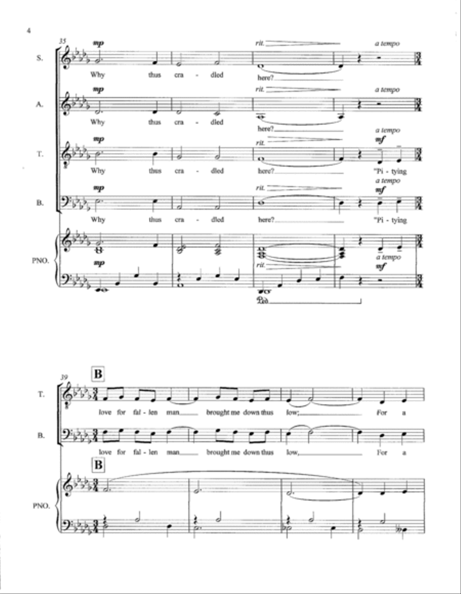 Wondrous Gift - SSATB & Piano SSATB scores gallery preview page 4