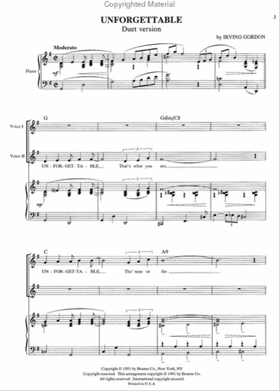 Unforgettable Piano Accompaniment scores gallery preview page 2