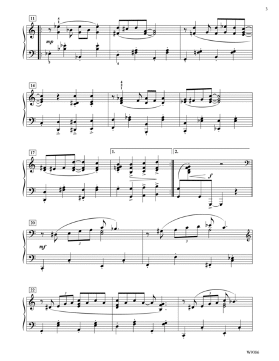 Mardi Gras Mardi Gras Piano Solo scores gallery preview page 3