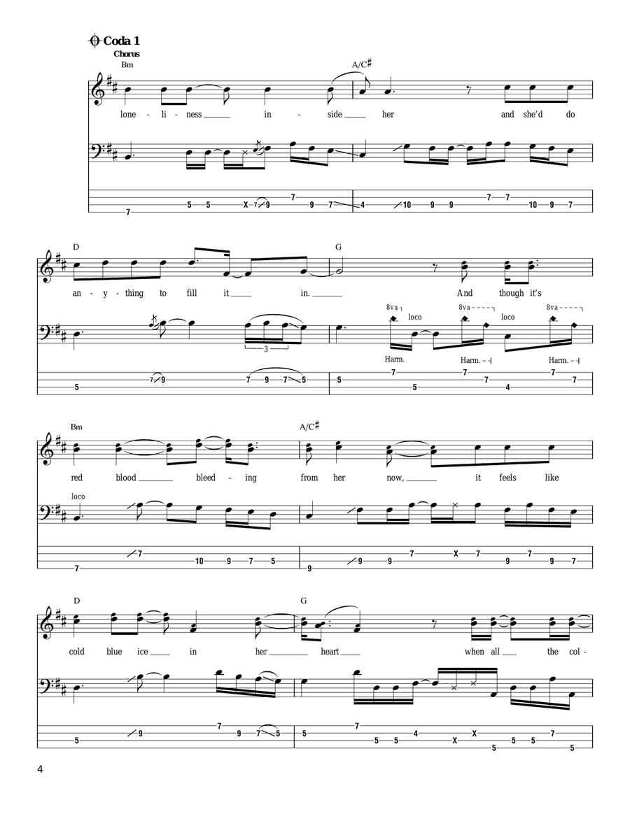 Grey Street Bass Guitar Tablature scores gallery preview page 4
