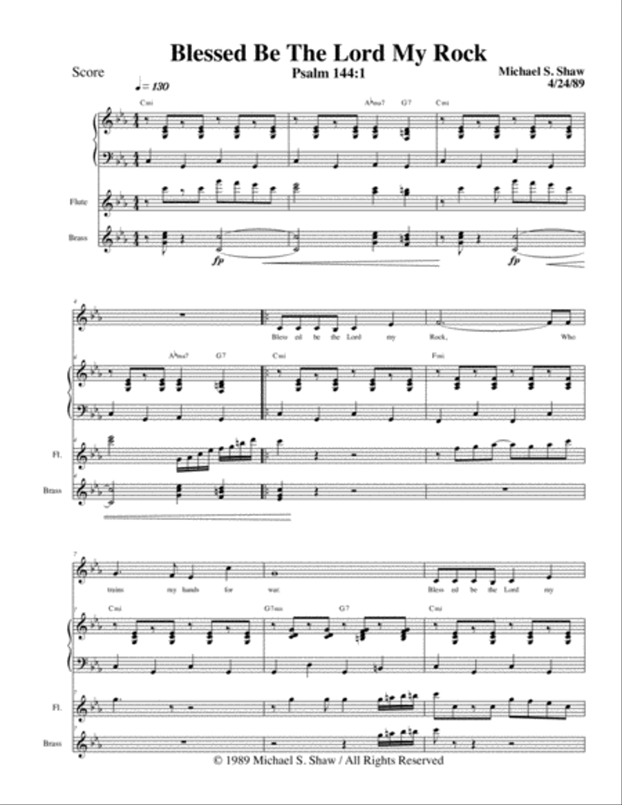 Blessed Be the Lord My Rock Piano, Vocal, Guitar scores gallery preview page 2