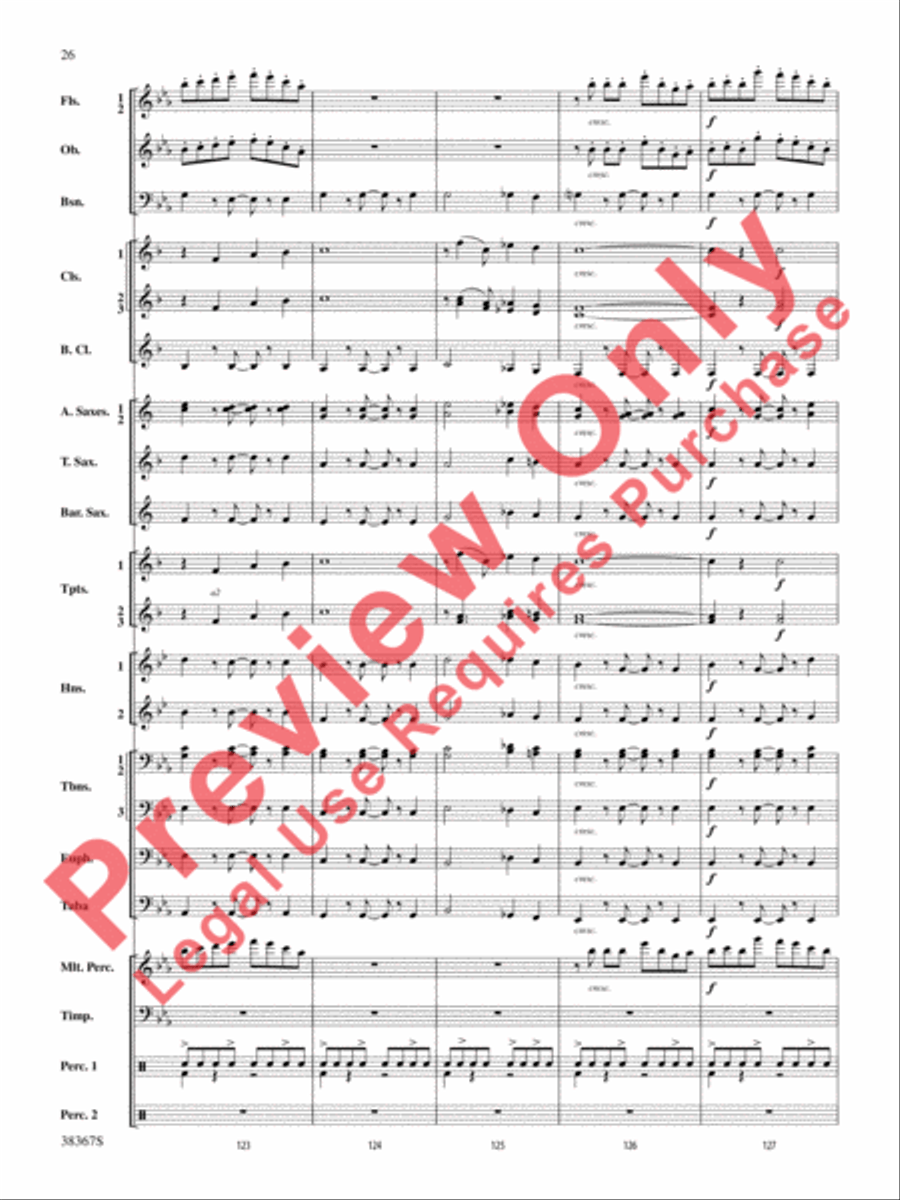Highlights from Porgy and Bess Concert Band scores gallery preview page 27