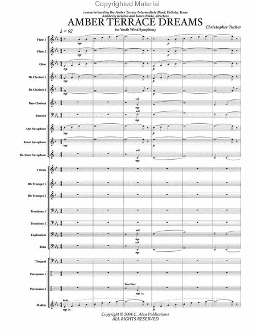 Amber Terrace Dreams Amber Terrace Dreams Concert Band scores gallery preview page 2
