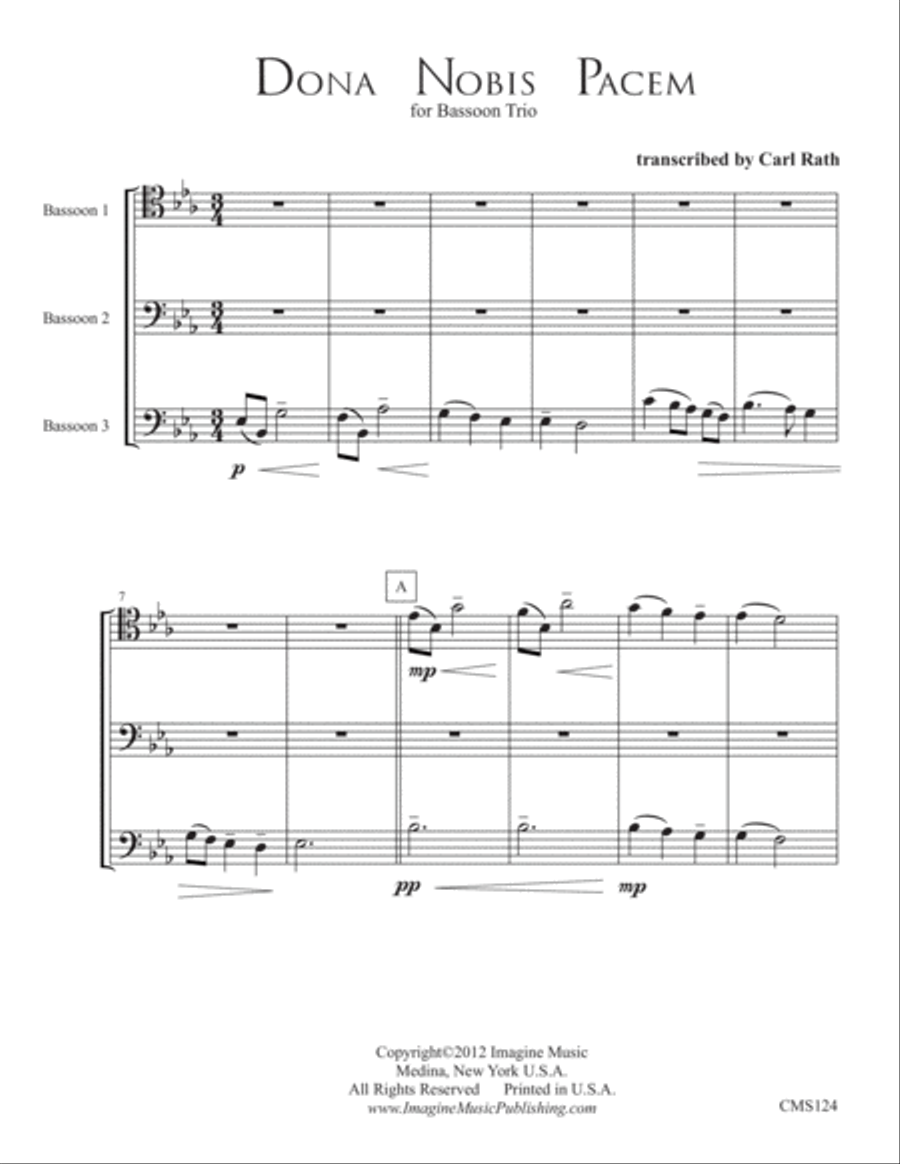 Dona Nobis Pacem Dona Nobis Pacem Woodwind Trio scores gallery preview page 2