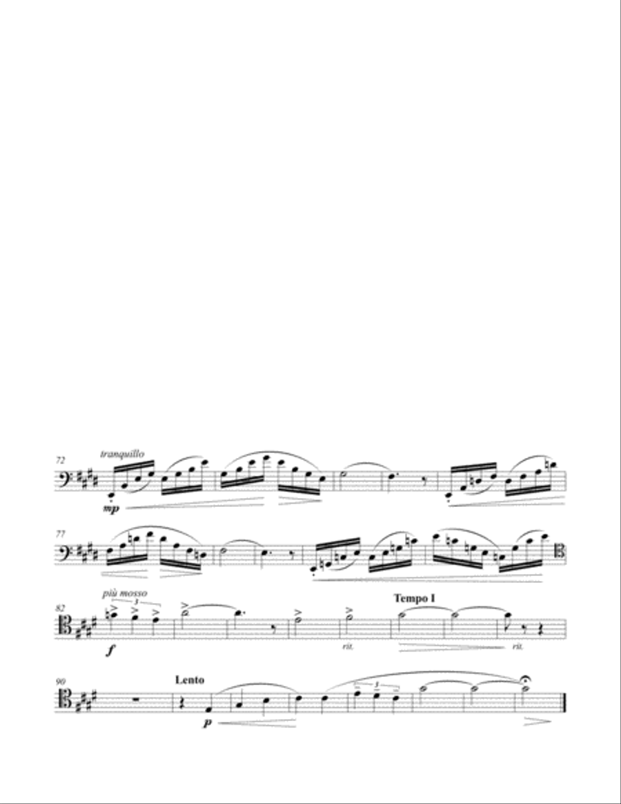 Romance oubliée (Forgotten Romance) for Trombone & Piano Piano Accompaniment scores gallery preview page 3
