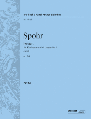 Book cover for Clarinet Concerto No. 1 in C minor op. 26