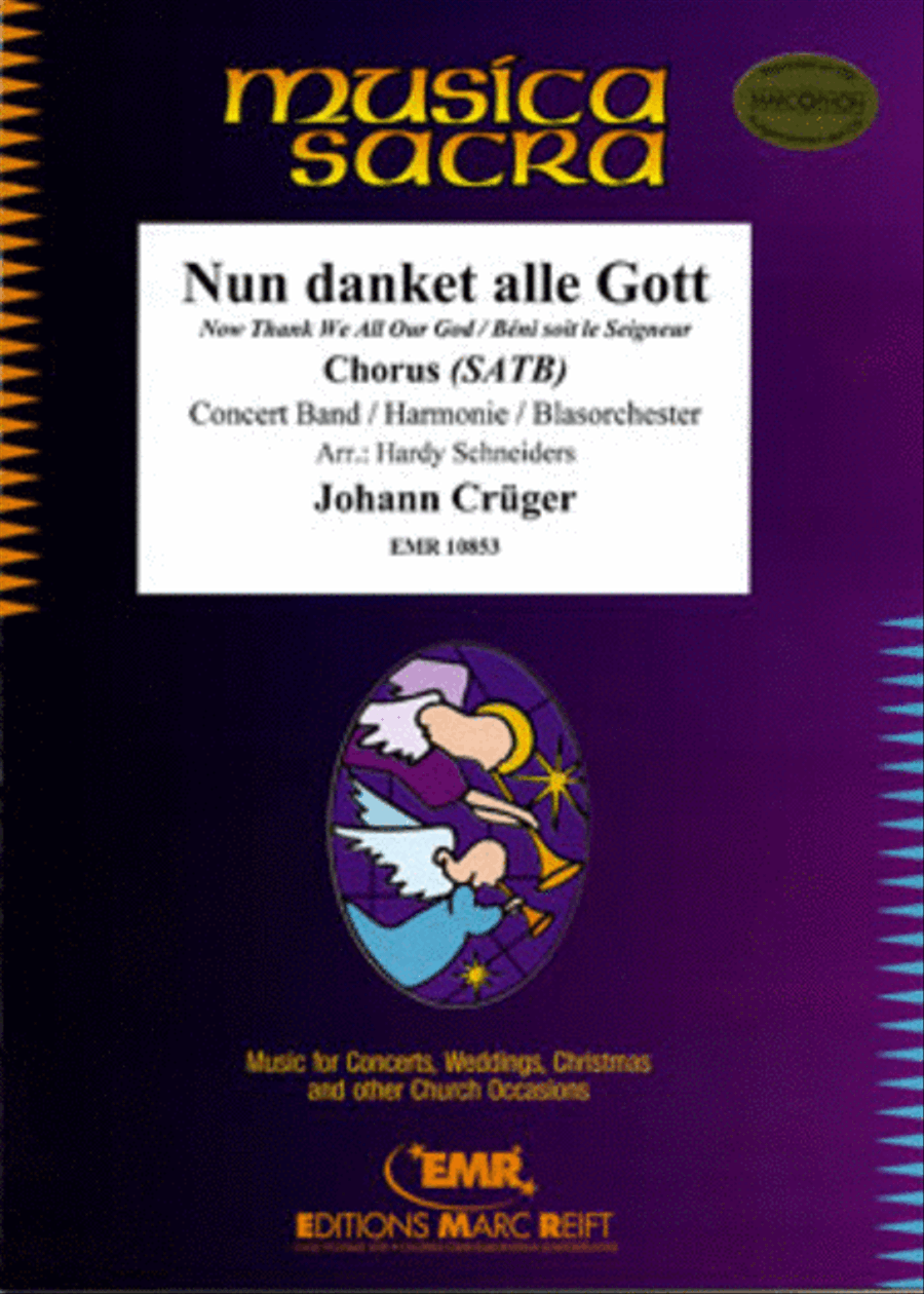 Nun danket alle Gott 4-Part scores gallery preview page 1