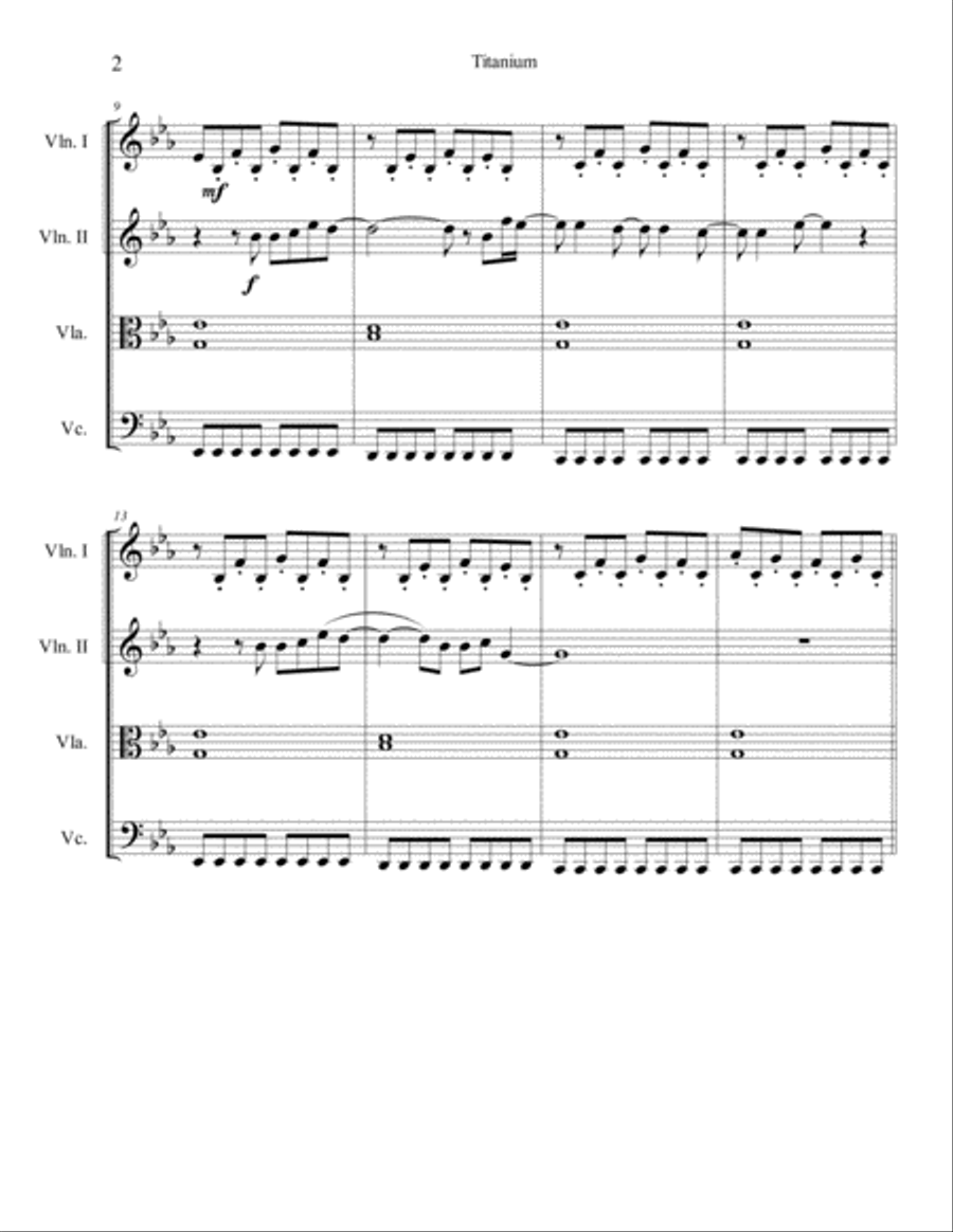 Titanium String Quartet scores gallery preview page 2
