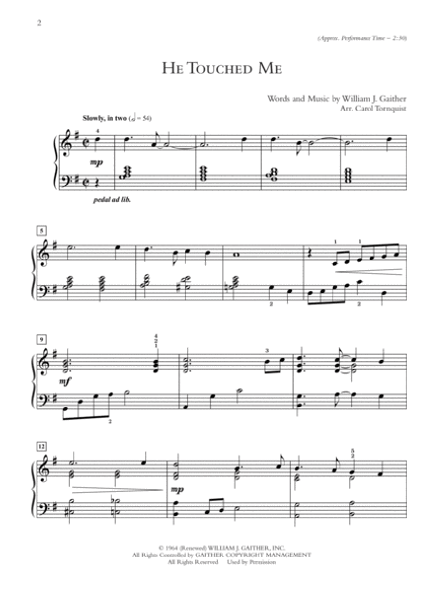 Gaither Gospel Classics Piano Solo scores gallery preview page 3
