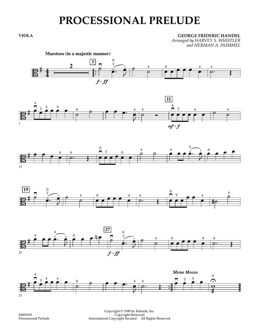 Processional Prelude - Viola Orchestra scores gallery preview page 1