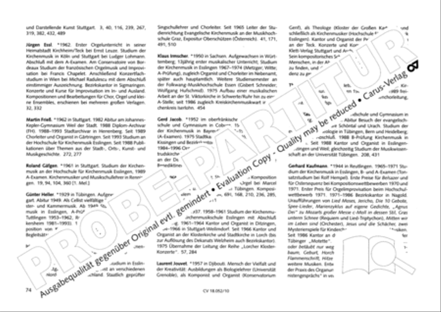 Esslinger Orgelbuch, Bd I-III