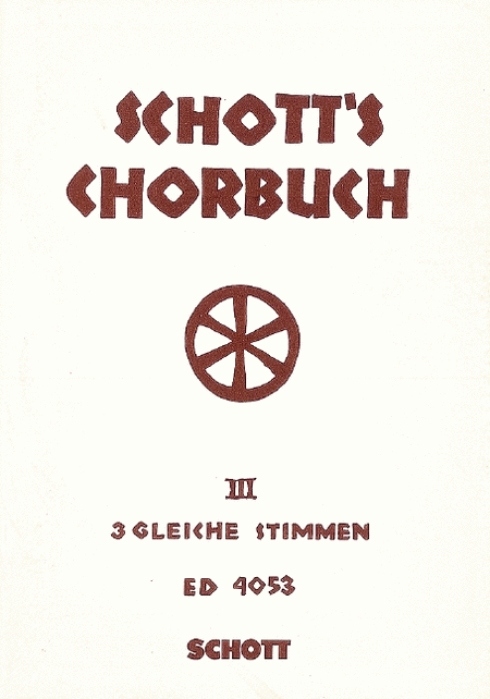 Schotts Chorbuch Vol 3 Three-part