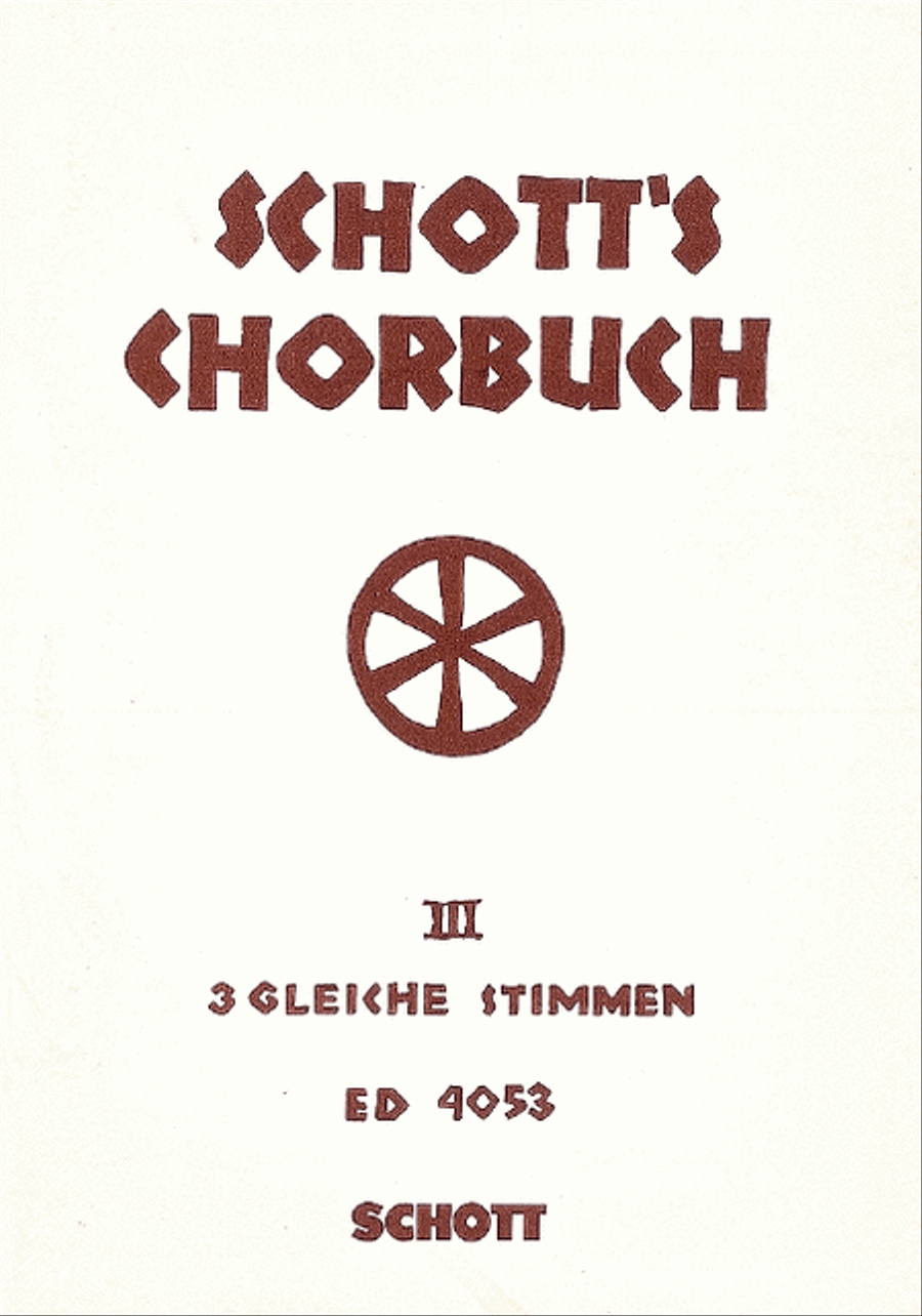 Schotts Chorbuch Vol 3 Three-part 3-Part scores gallery preview page 1