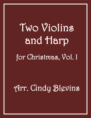 Book cover for Two Violins and Harp for Christmas, Vol. I (12 arrangements)