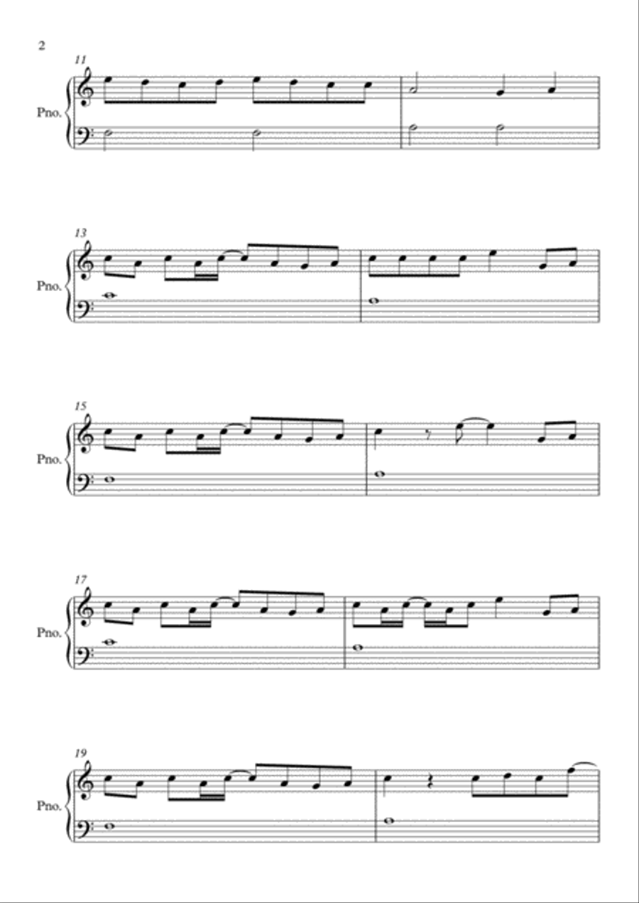 Can't Stop The Feeling from TROLLS Easy Piano scores gallery preview page 2