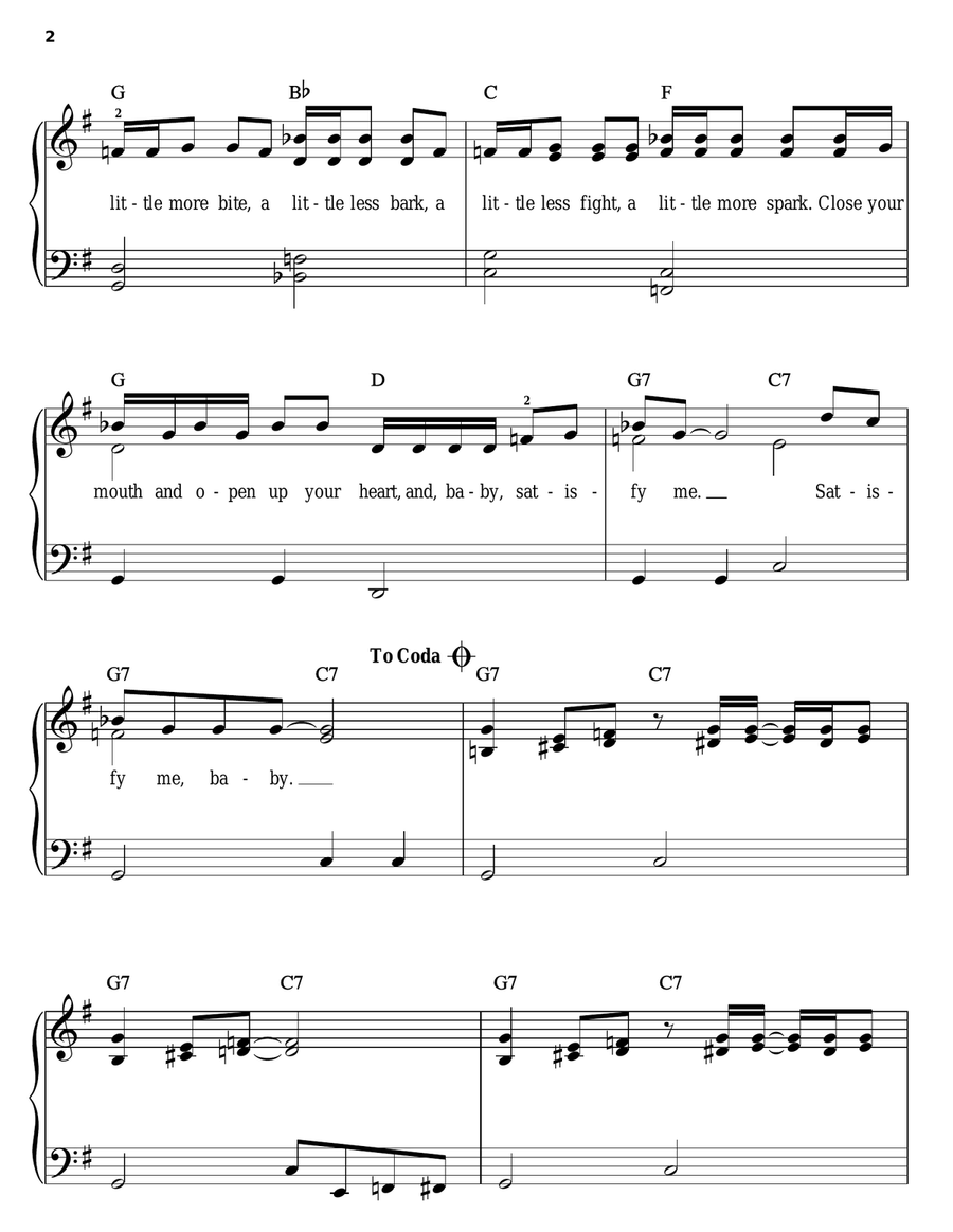 A Little Less Conversation Easy Piano scores gallery preview page 2