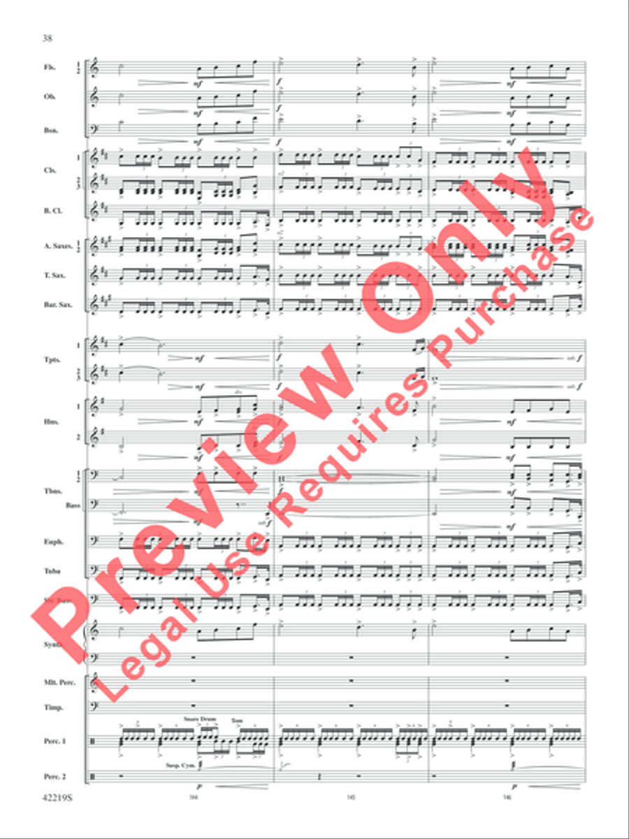 Man of Steel, Suite from Concert Band scores gallery preview page 39