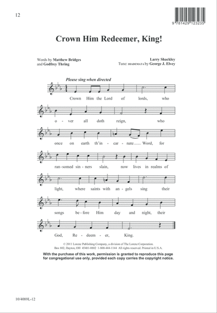 Crown Him Redeemer, King! 4-Part scores gallery preview page 13
