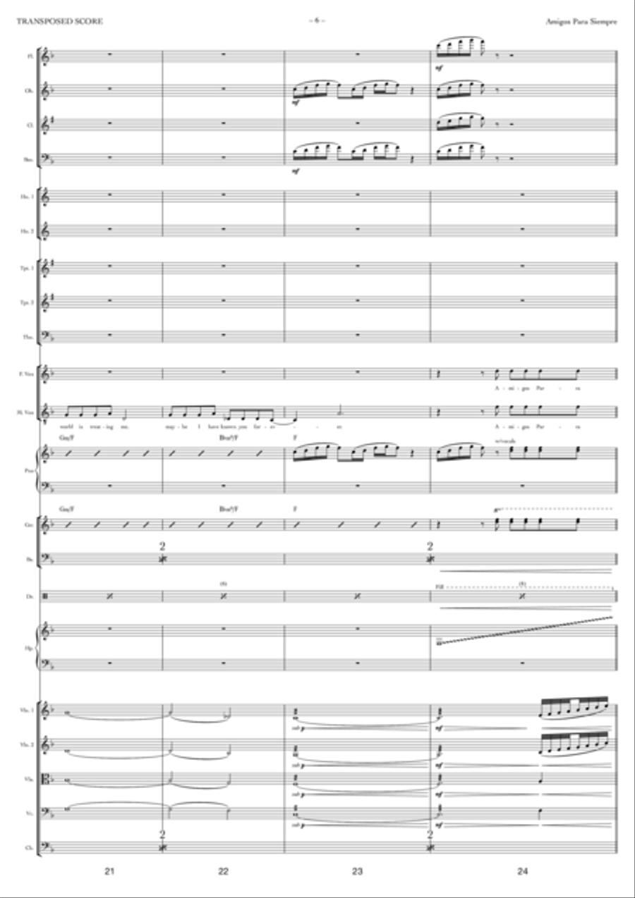 Amigos Para Siempre Full Orchestra scores gallery preview page 6