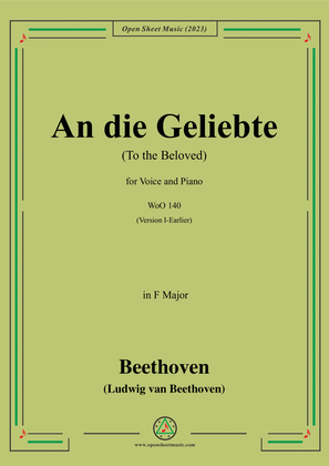 Book cover for Beethoven-An die Geliebte(To the Beloved),in F Major