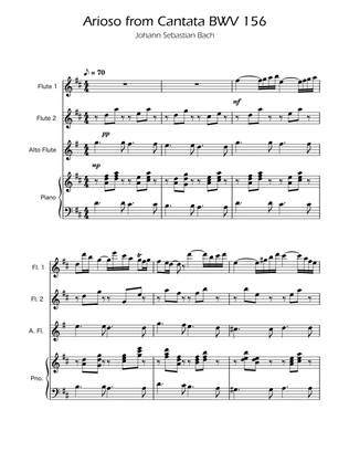 Book cover for Arioso BWV 156 - Flute Trio w/Piano