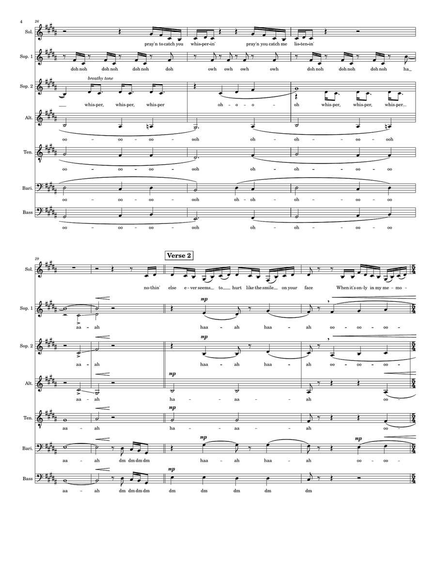 Pray You Catch Me A Cappella scores gallery preview page 4