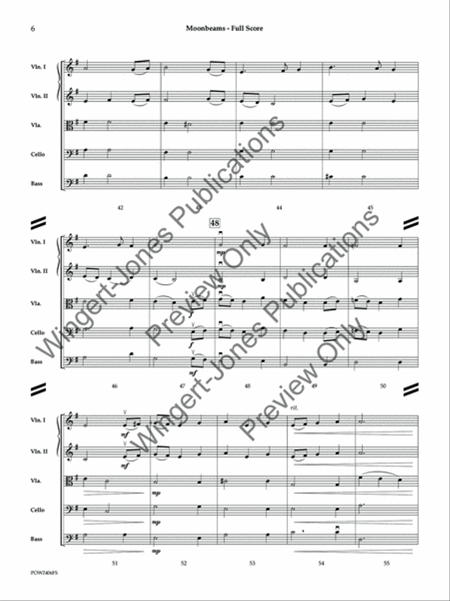Moonbeams (Score) String Orchestra scores gallery preview page 7