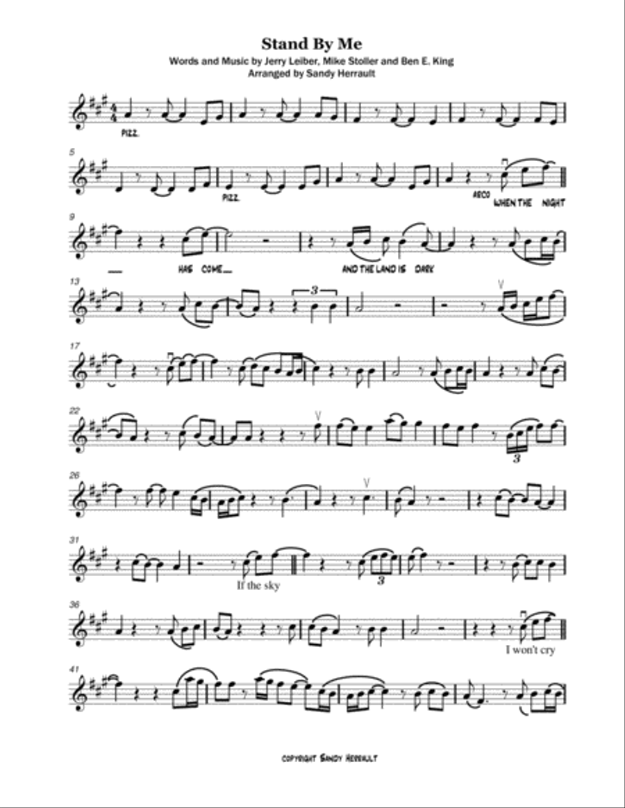 Stand By Me Violin Solo scores gallery preview page 1