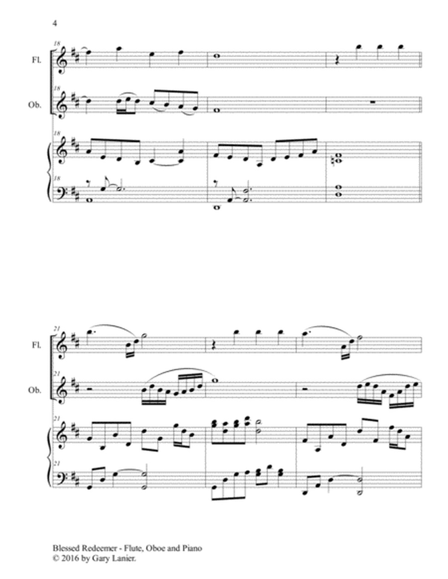 BLESSED REDEEMER (Trio – Flute, Oboe & Piano with Score/Parts) image number null