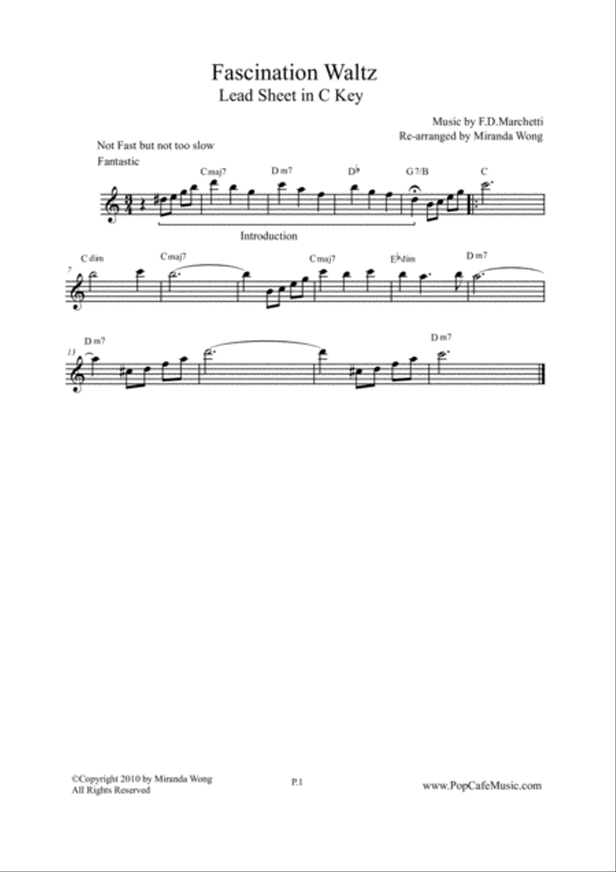 Fascination - Alto Saxophone + Concert Key Small Ensemble scores gallery preview page 2