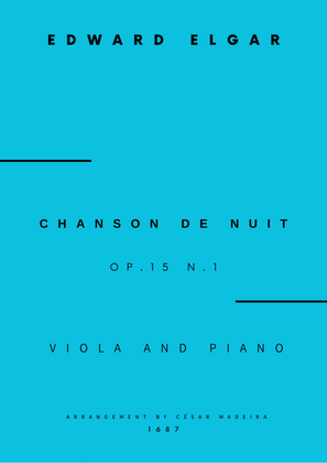 Chanson De Nuit, Op.15 No.1 - Viola and Piano (Full Score)