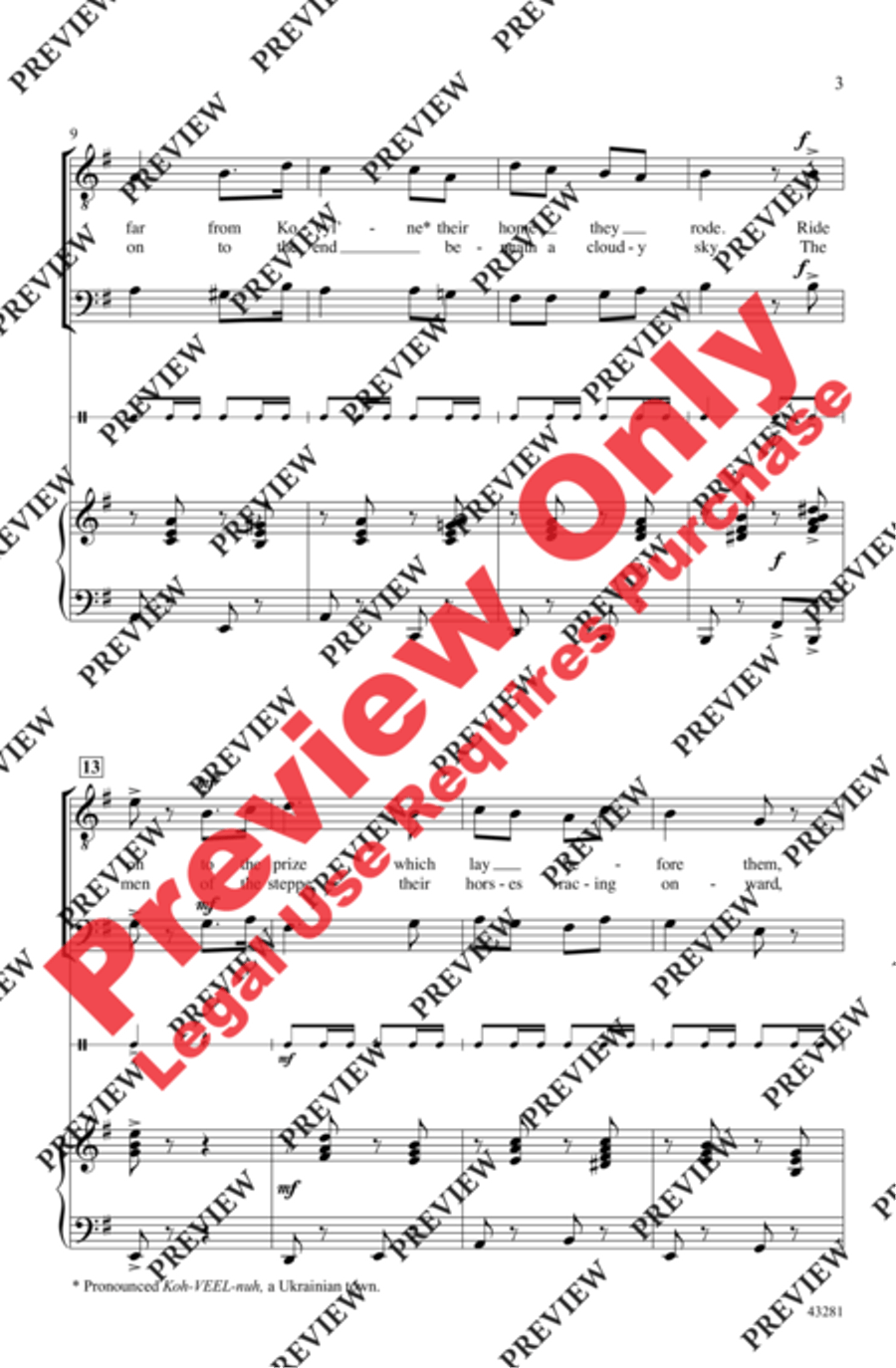 Cossacks of the Steppe Men's Choir scores gallery preview page 3