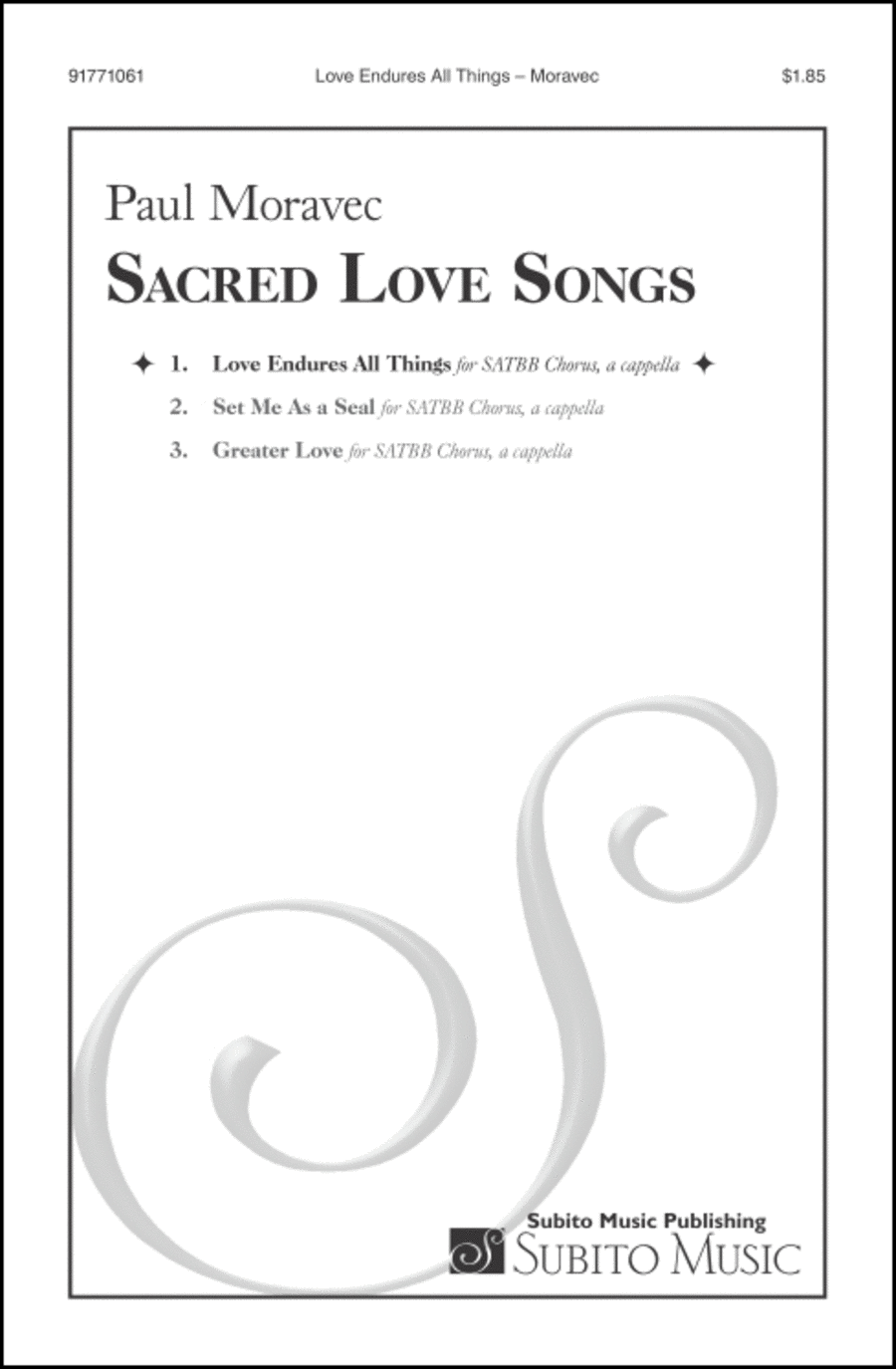 Sacred Love Songs: 1. Love Endures All Things