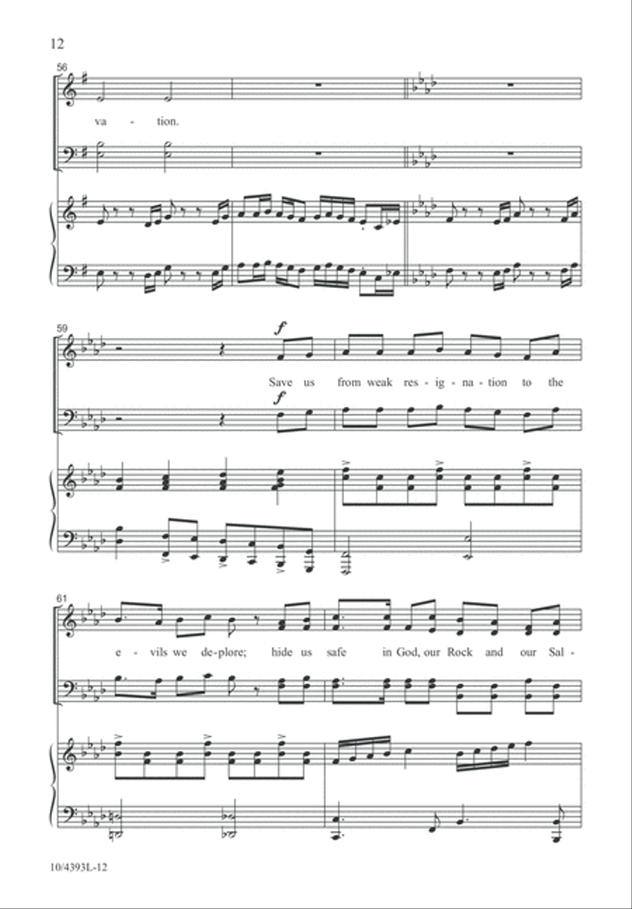 Our Rock and Our Salvation 4-Part scores gallery preview page 12