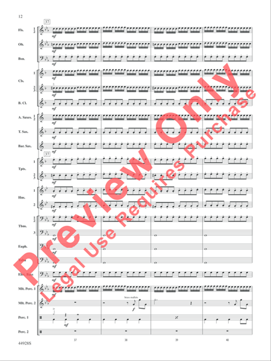 Dreams of Fireflies (On a Christmas Night) Concert Band scores gallery preview page 30