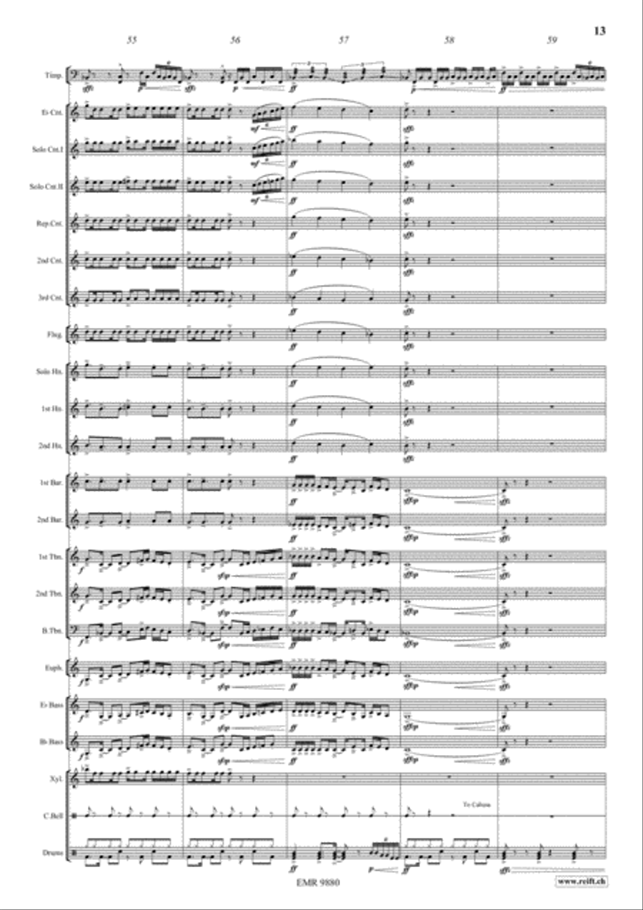 Night Sketches Brass Band scores gallery preview page 13