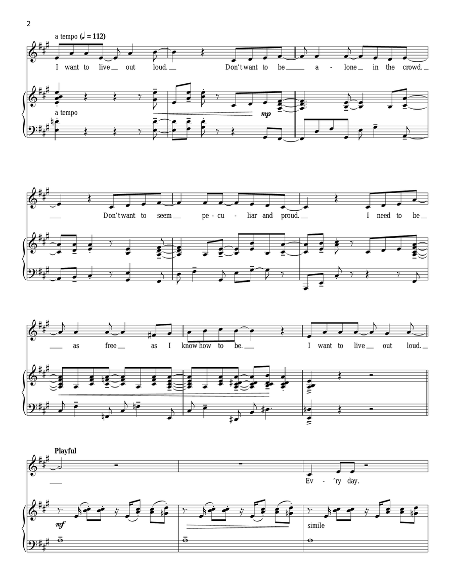 Live Out Loud Live Out Loud Piano, Vocal scores gallery preview page 2