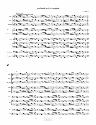 Jazz Band Scales/Arpeggios (Major, Mixolydian, Dorian, Blues) In All Keys