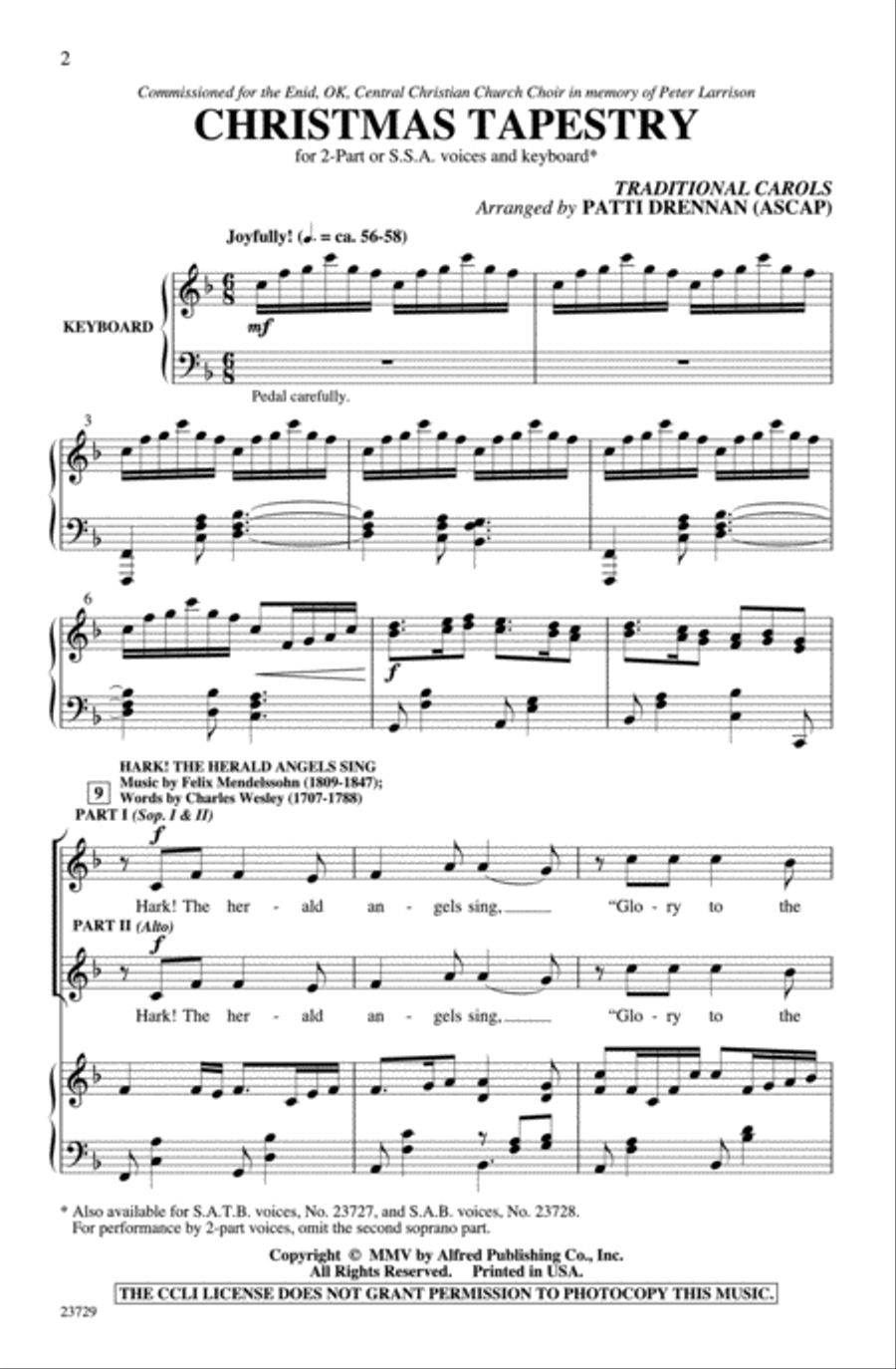 A Christmas Tapestry A Christmas Tapestry 2-Part scores gallery preview page 2