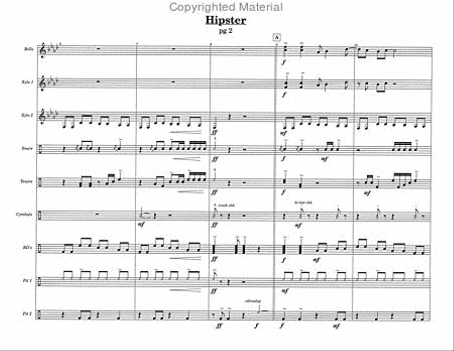 Hipster Percussion Ensemble scores gallery preview page 4