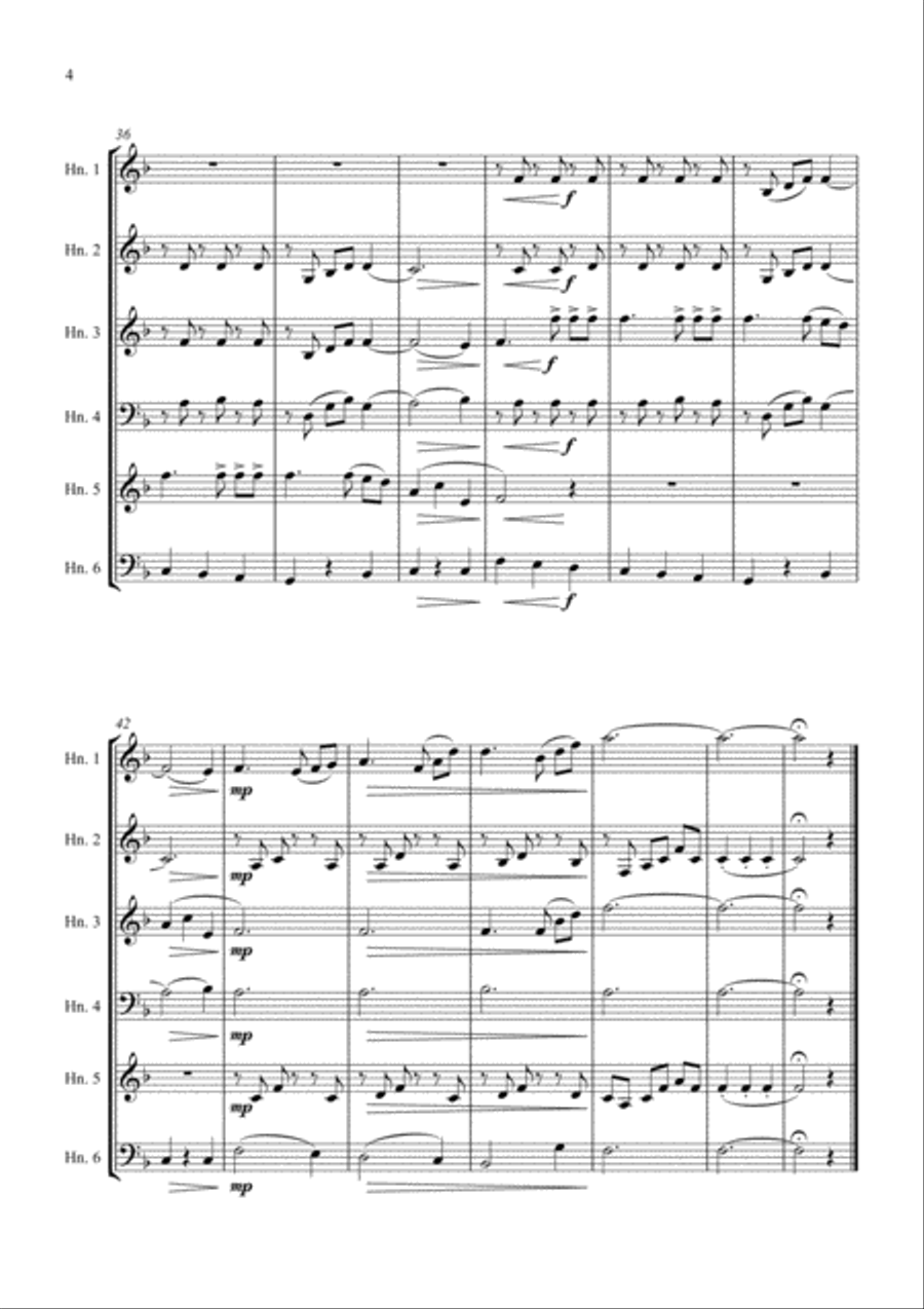 Intermezzo from 'Cavalliera Rusticana' Brass Ensemble scores gallery preview page 4