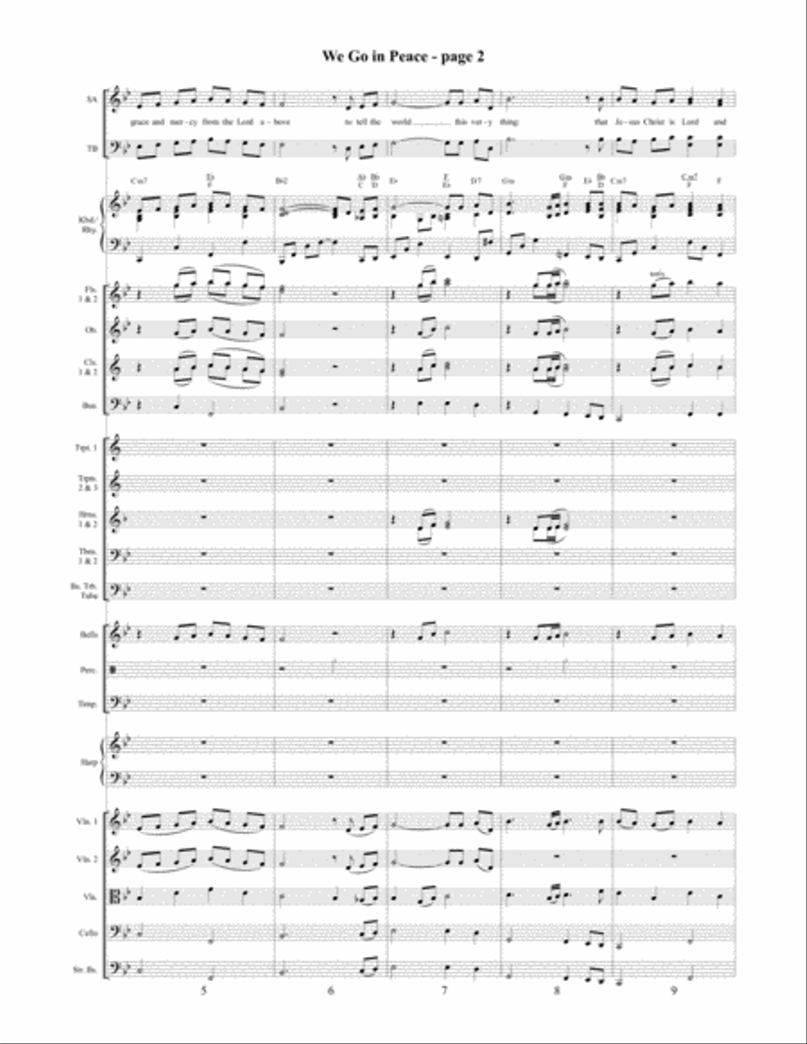 We Go in Peace 4-Part scores gallery preview page 3