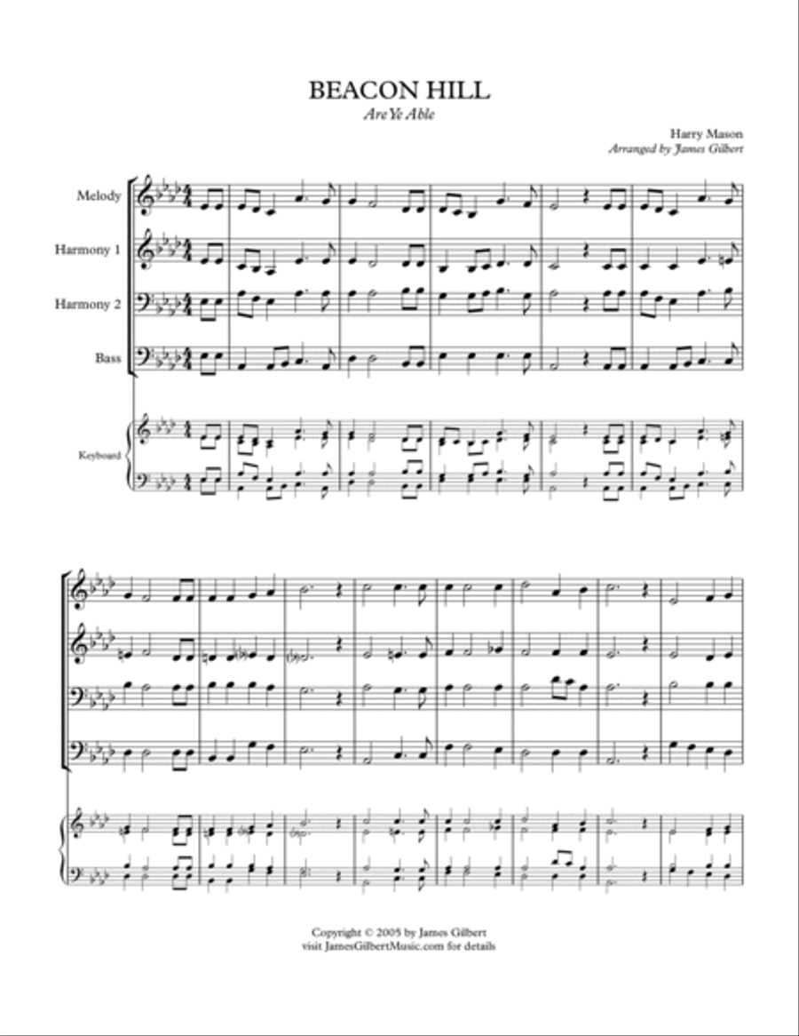 BEACON HILL (Are Ye Able) Small Ensemble scores gallery preview page 2
