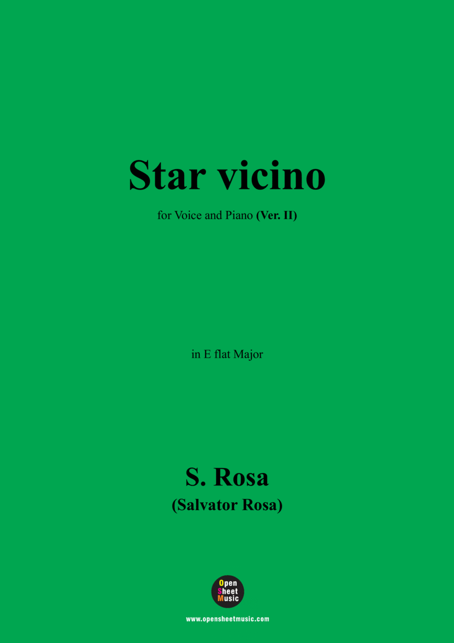 S. Rosa-Star vicino,Ver. II,in E flat Major Voice scores gallery preview page 1