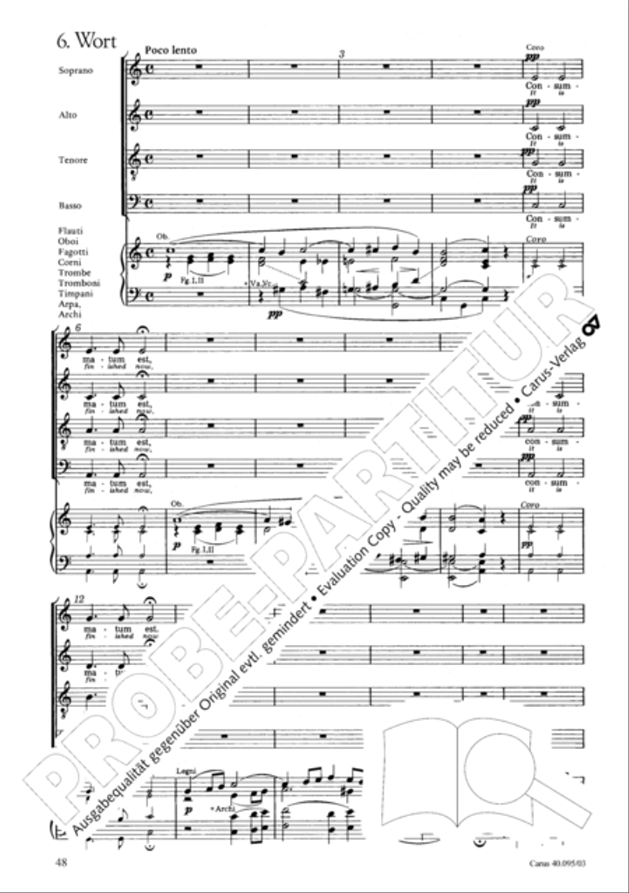 The Seven Words (Die Sieben Worte) 4-Part scores gallery preview page 49