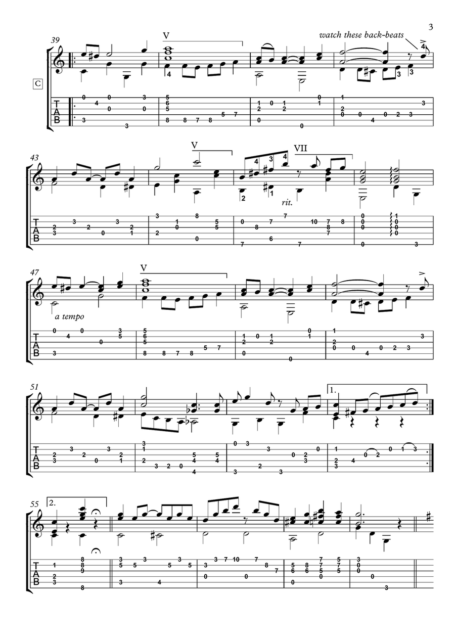 Ragtime Guitar by Scott Joplin Ragtime Guitar by Scott Joplin Guitar Tablature scores gallery preview page 3