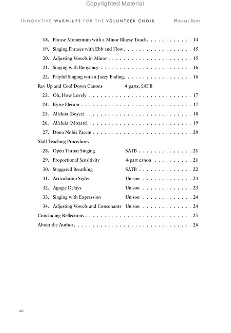 Innovative Warm-ups for the Volunteer Choir - Singer's edition Choir scores gallery preview page 6